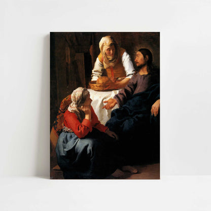 Christ in the House of Mary & Martha (c.1655) by Johannes Vermeer – Art Print - Unframed art print
