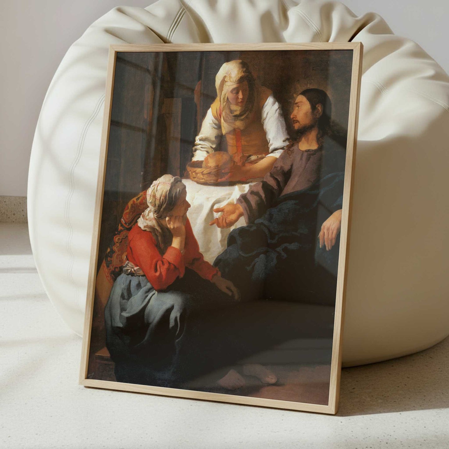 Christ in the House of Mary & Martha (c.1655) by Johannes Vermeer – Art Print - Interior inspiration