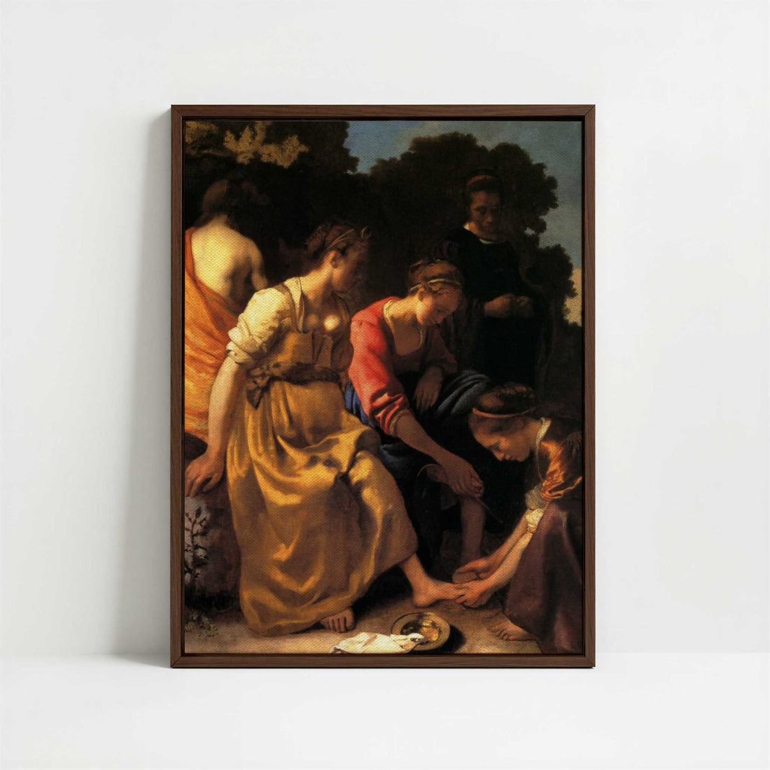 Framed Canvas - Framed canvas in dark wood color frame