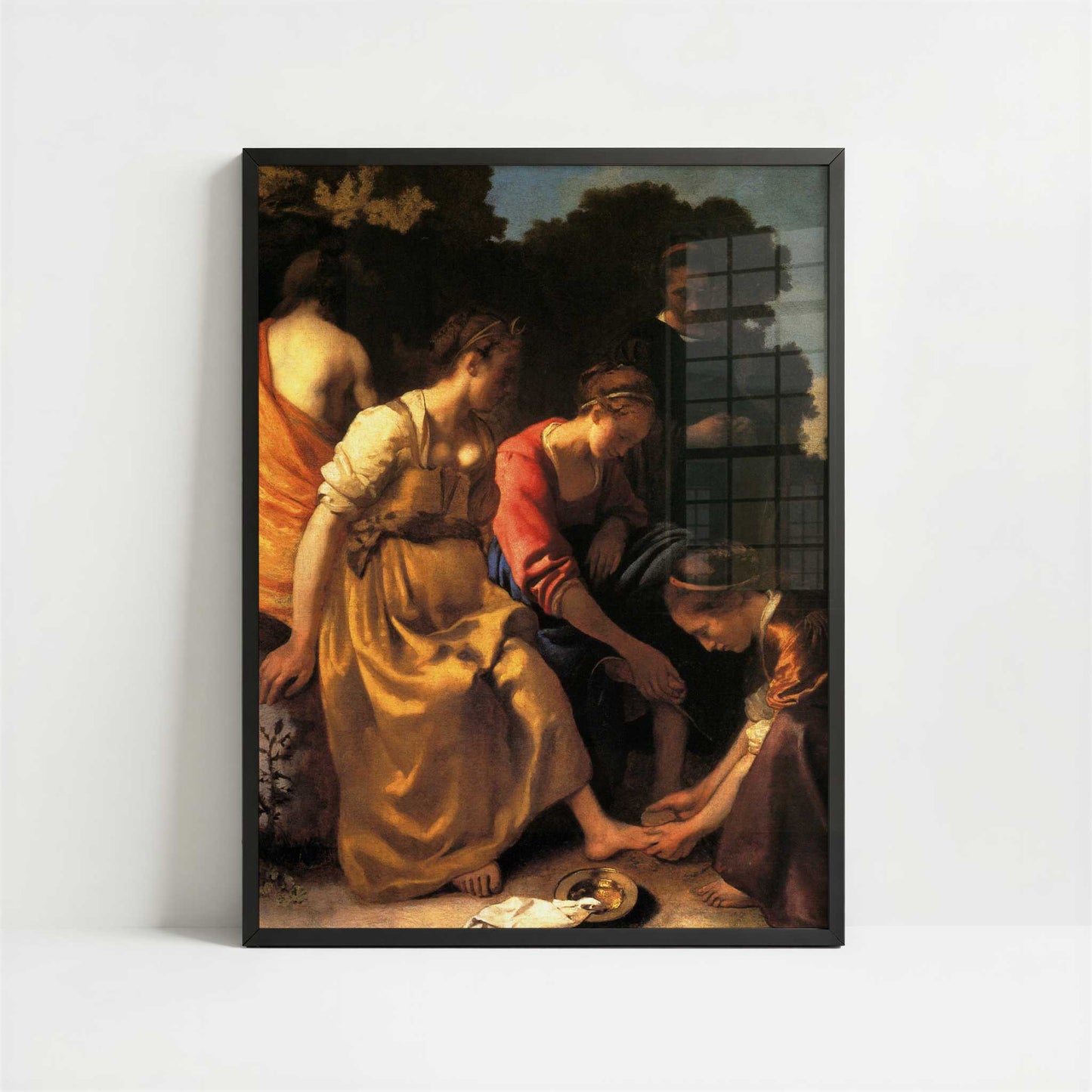 Diana & her Companions (1655–56) by Johannes Vermeer – Art Print - Art print in black frame