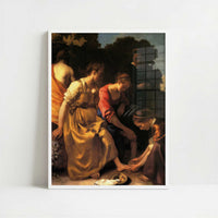 Diana & her Companions (1655–56) by Johannes Vermeer – Art Print - Art print in white frame
