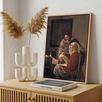 Framed Canvas - Framed canvas in a stylish interior setting