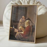 Girl Interrupted at Her Music (1660-61) by Johannes Vermeer – Art Print - Interior inspiration