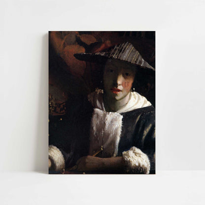 Girl with a Flute (c.1665) by Johannes Vermeer – Art Print - Unframed art print