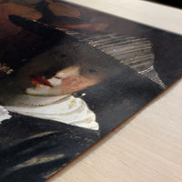 Girl with a Flute (c.1665) by Johannes Vermeer – Art Print - Close-up detail of the art print