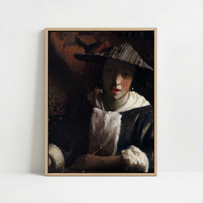 Framed Canvas - Framed canvas in oak color frame