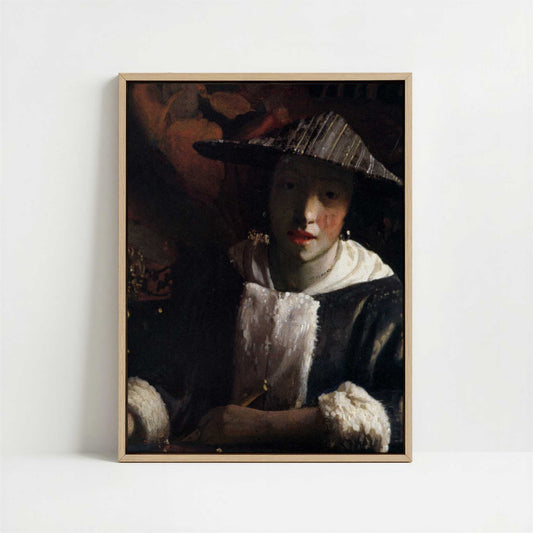 Framed Canvas - Framed canvas in oak color frame