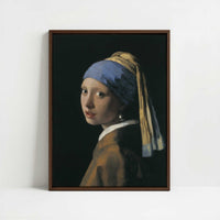 Framed Canvas - Framed canvas in dark wood color frame