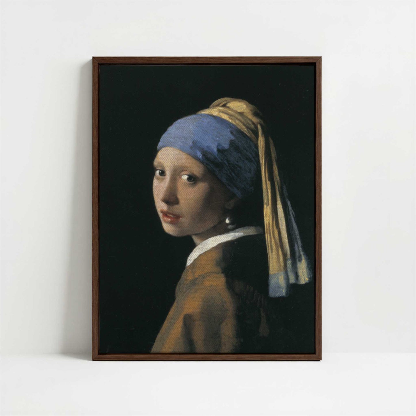 Framed Canvas - Framed canvas in dark wood color frame
