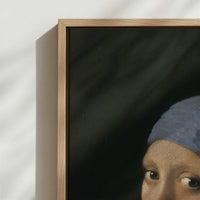 Framed Canvas - Close-up detail and texture of the framed canvas