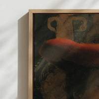 Framed Canvas - Close-up detail and texture of the framed canvas
