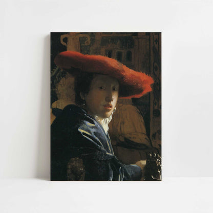 Girl with the Red Hat (1665-66) by Johannes Vermeer – Art Print - Unframed art print