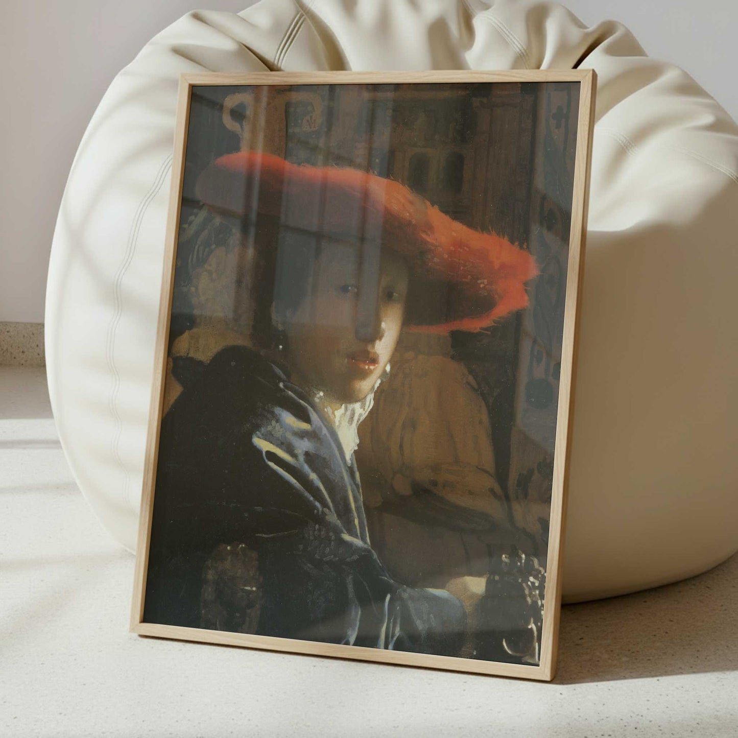Girl with the Red Hat (1665-66) by Johannes Vermeer – Art Print - Interior inspiration
