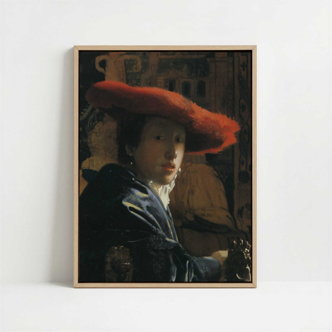 Framed Canvas - Framed canvas in oak color frame