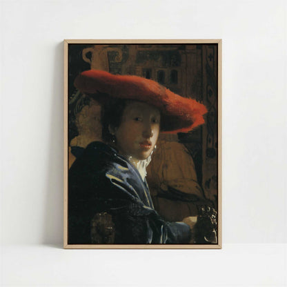 Framed Canvas - Framed canvas in oak color frame