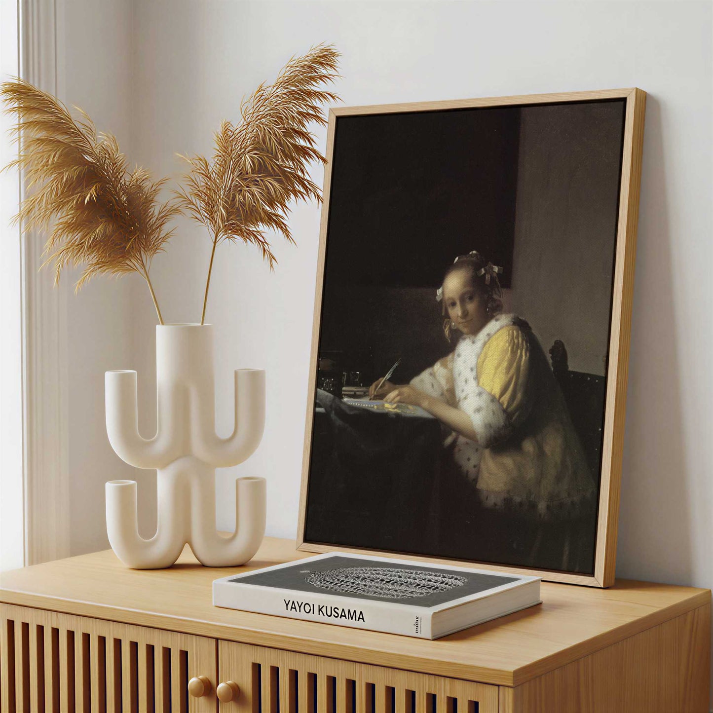 Framed Canvas - Framed canvas in a stylish interior setting