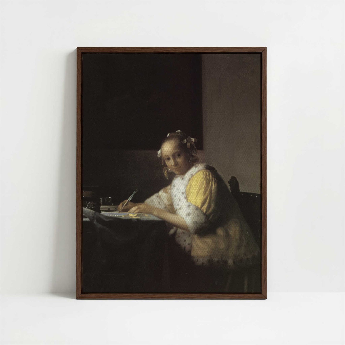Framed Canvas - Framed canvas in dark wood color frame