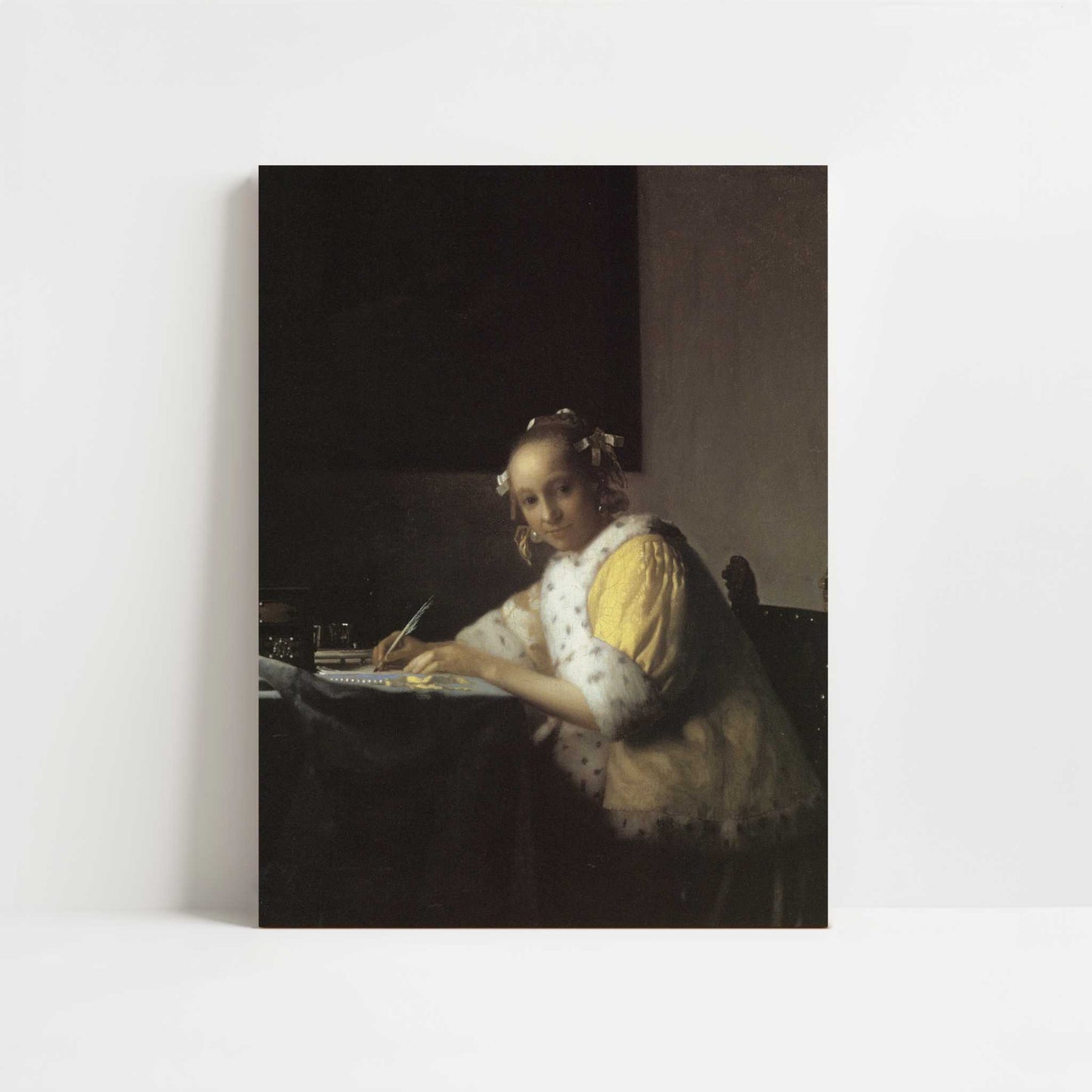 Lady Writing (1665-66) by Johannes Vermeer – Art Print - Unframed art print