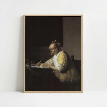 Framed Canvas - Framed canvas in oak color frame