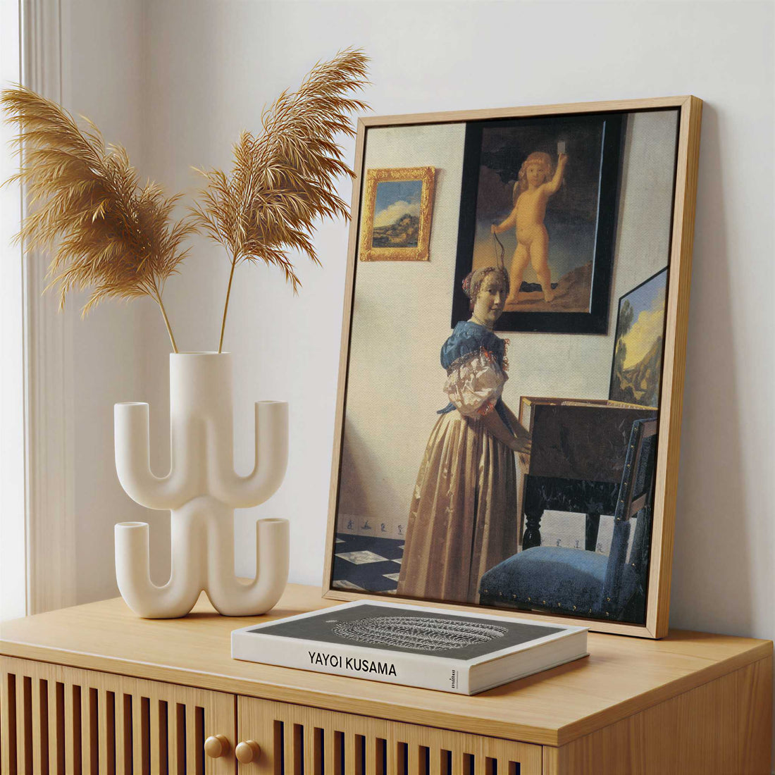 Framed Canvas - Framed canvas in a stylish interior setting