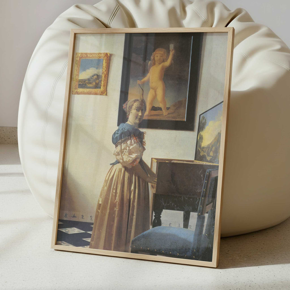 Lady at a Virginal (1672) by Johannes Vermeer – Art Print - Interior inspiration