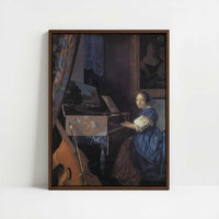 Framed Canvas - Framed canvas in dark wood color frame