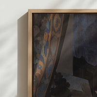 Framed Canvas - Close-up detail and texture of the framed canvas