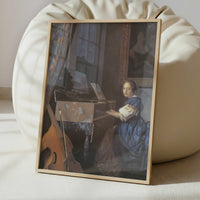 Lady Seated at the Virginal (1675) by Johannes Vermeer – Art Print - Interior inspiration