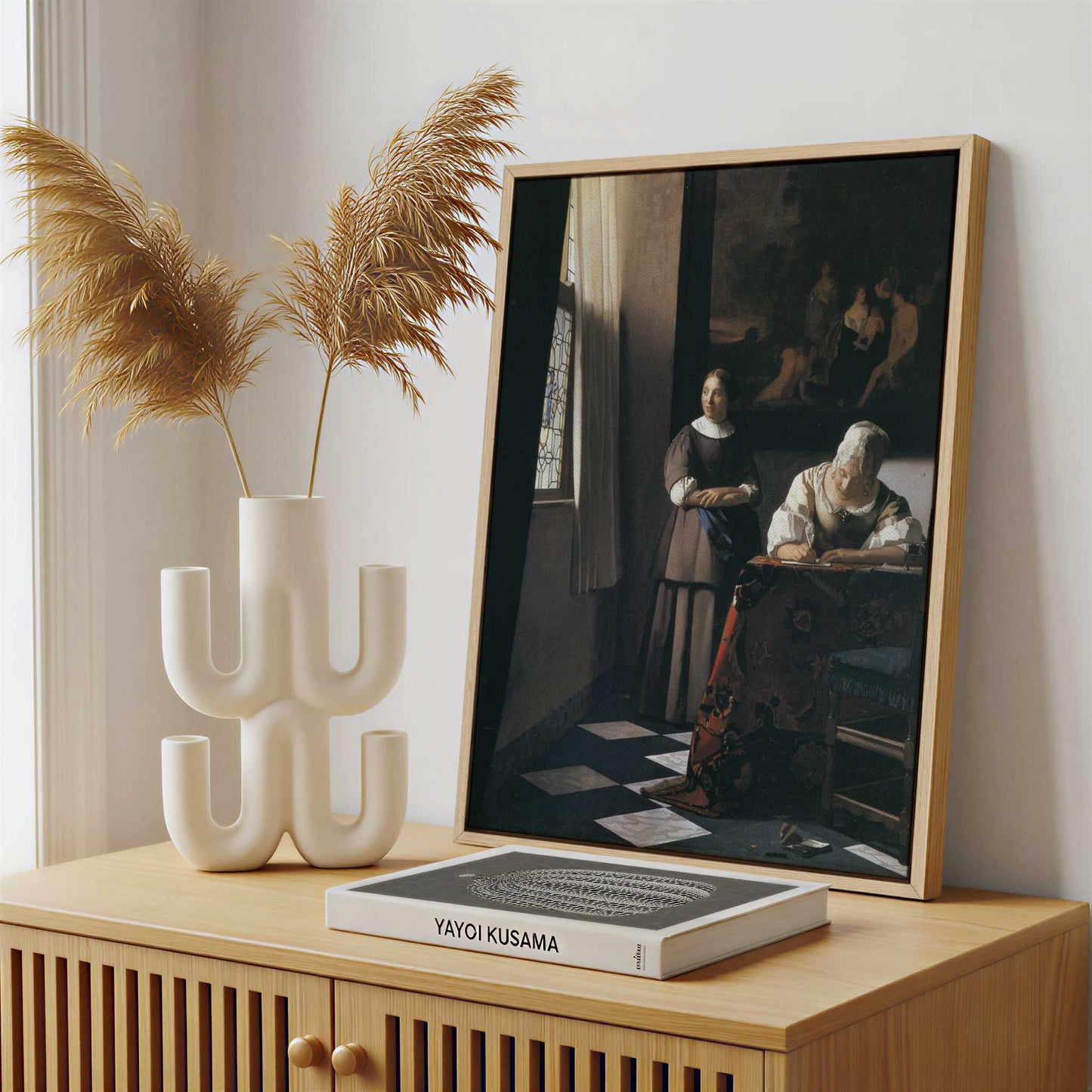 Framed Canvas - Framed canvas in a stylish interior setting