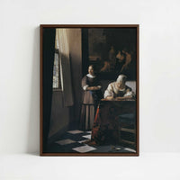 Framed Canvas - Framed canvas in dark wood color frame