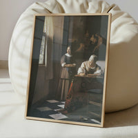 Lady Writing a Letter with Her Maid (c.1670) by Johannes Vermeer – Art Print - Interior inspiration