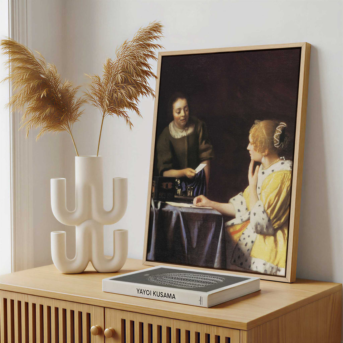 Framed Canvas - Framed canvas in a stylish interior setting