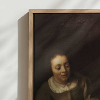 Framed Canvas - Close-up detail and texture of the framed canvas