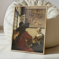 Officer & a Laughing Girl (1658-60) by Johannes Vermeer – Art Print - Interior inspiration