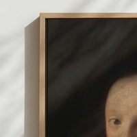 Framed Canvas - Close-up detail and texture of the framed canvas
