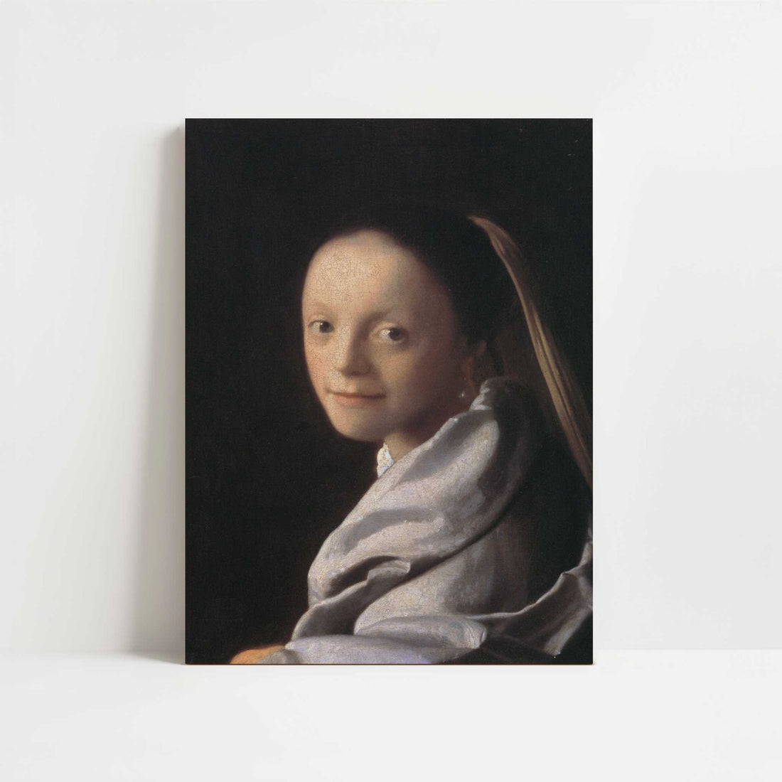 Portrait of a Young Woman (1667) by Johannes Vermeer – Art Print - Unframed art print