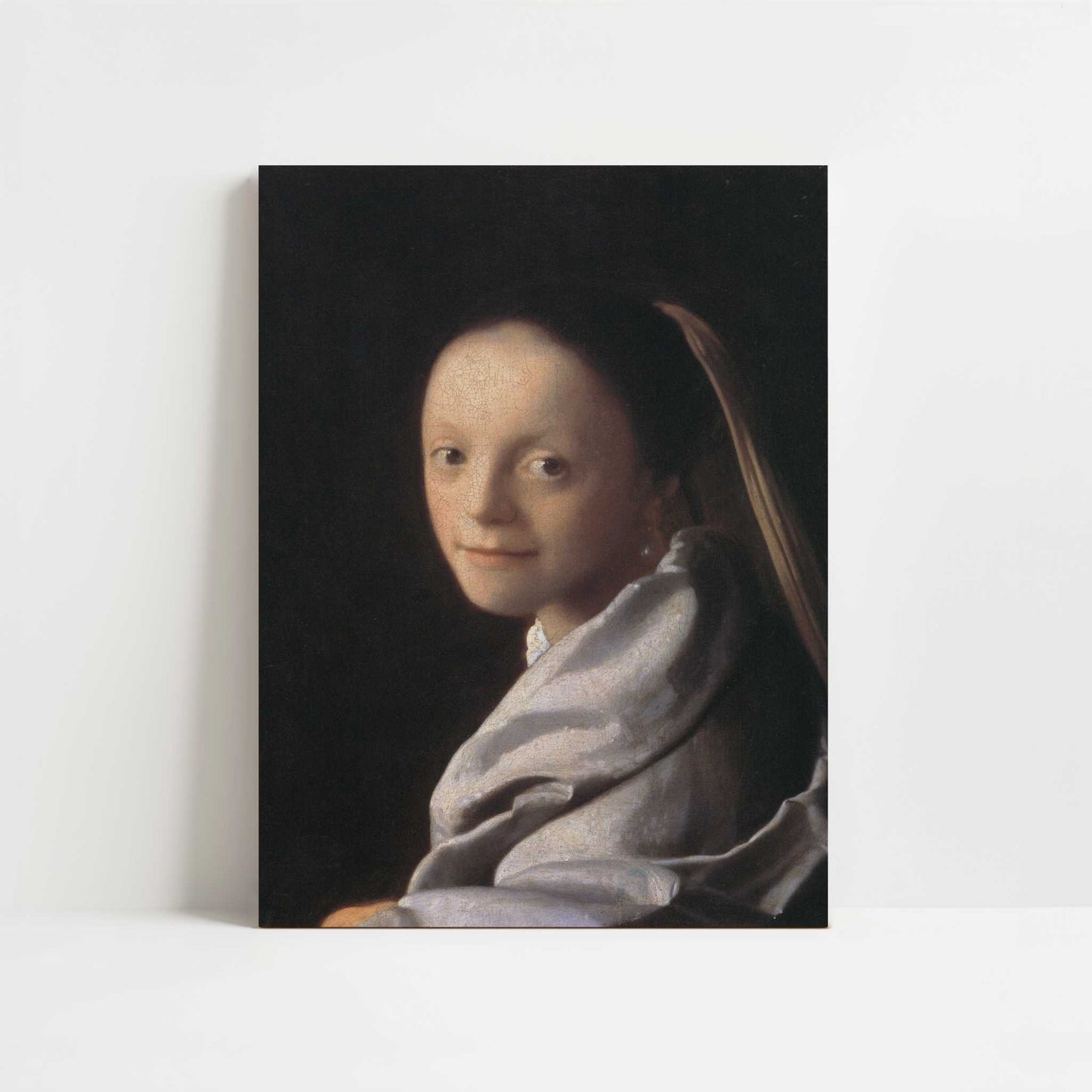 Portrait of a Young Woman (1667) by Johannes Vermeer – Art Print - Unframed art print