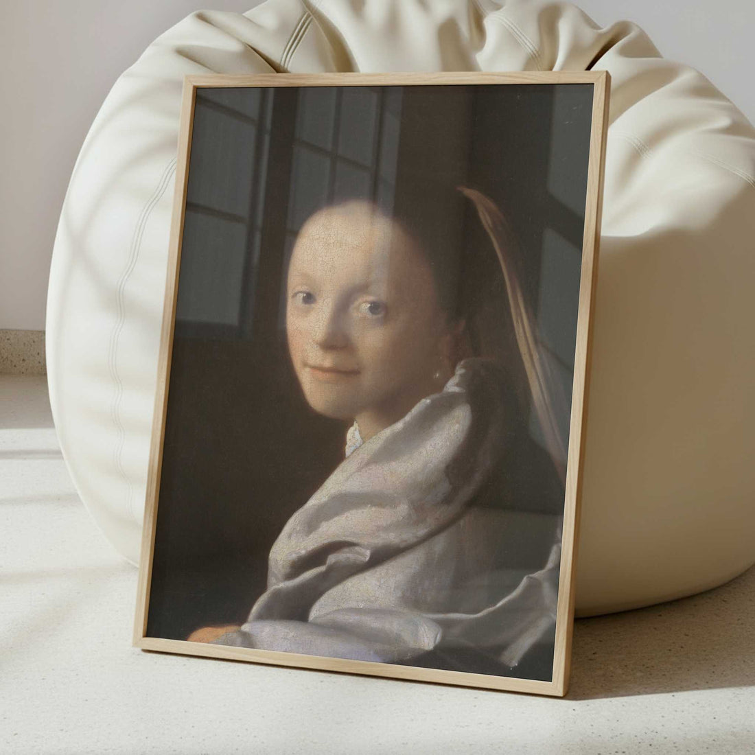 Portrait of a Young Woman (1667) by Johannes Vermeer – Art Print - Interior inspiration