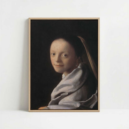 Framed Canvas - Framed canvas in oak color frame