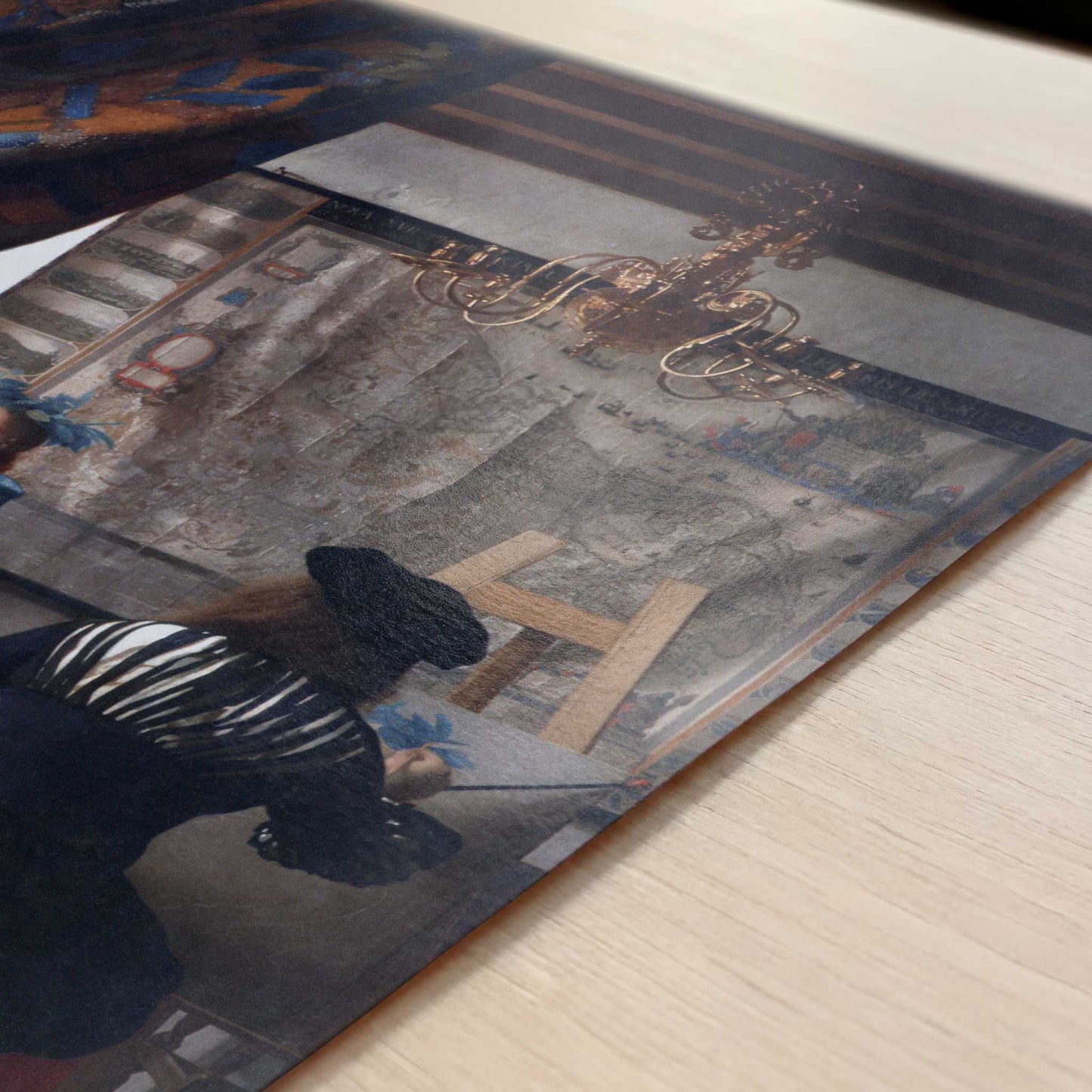 The Art of Painting (1666) by Johannes Vermeer – Art Print - Close-up detail of the art print