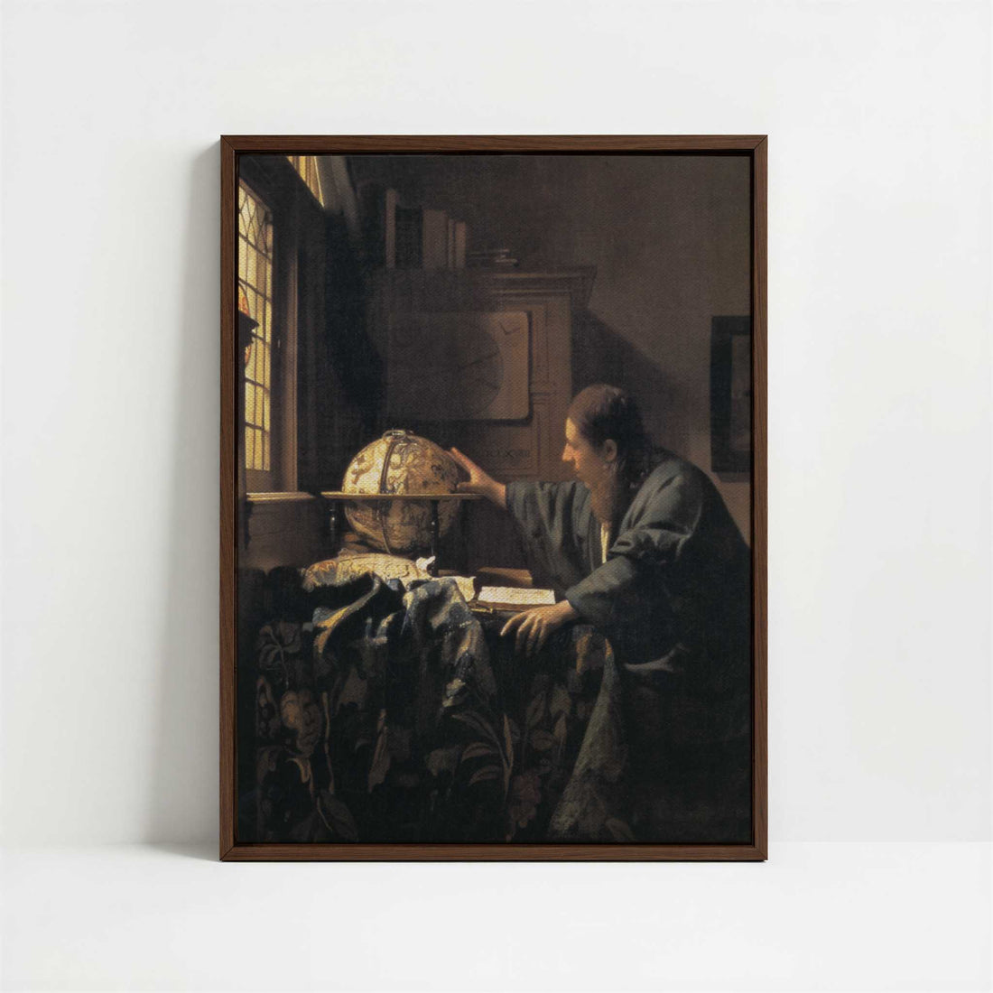 Framed Canvas - Framed canvas in dark wood color frame