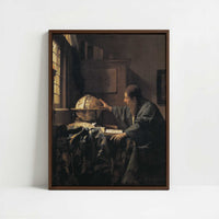 Framed Canvas - Framed canvas in dark wood color frame