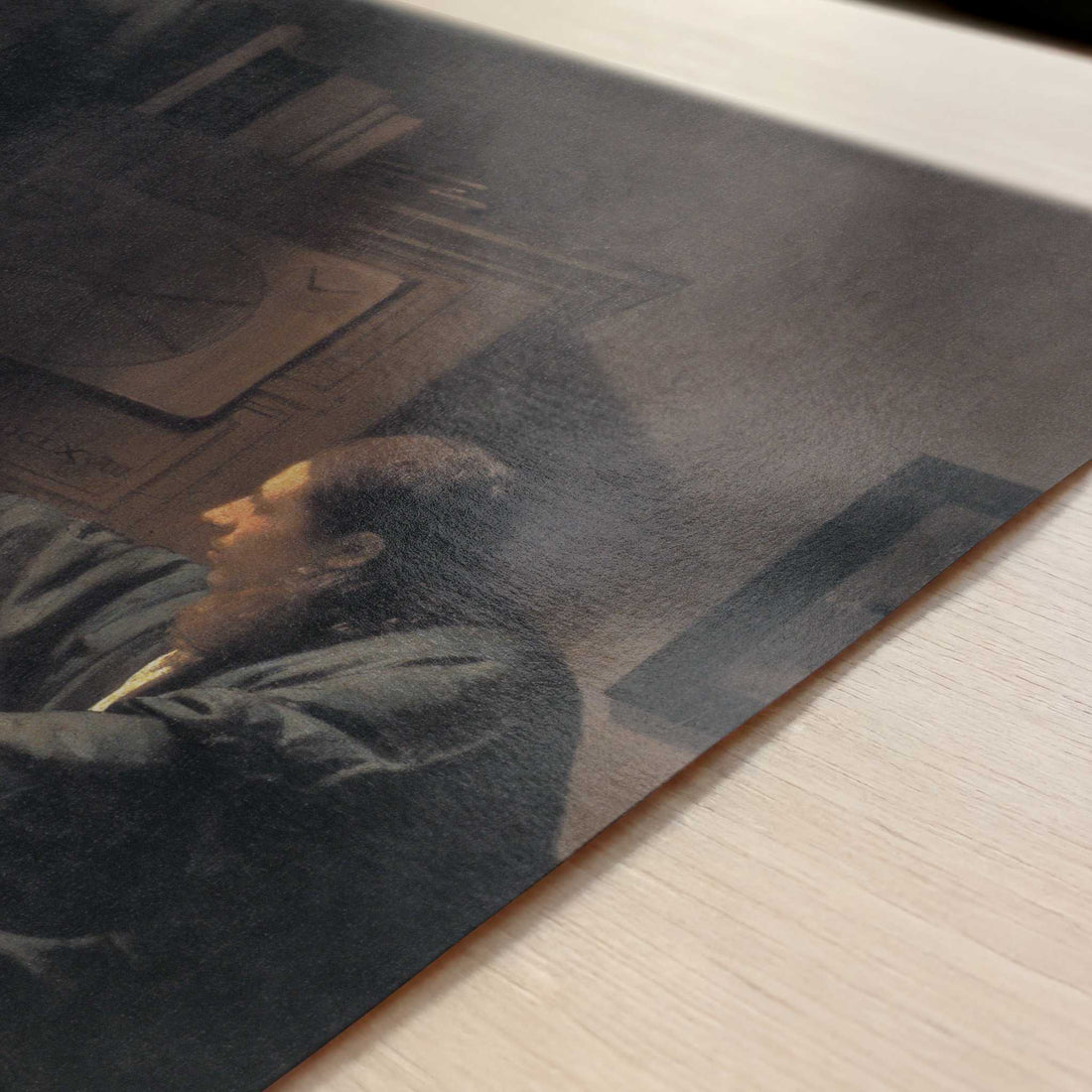 The Astronomer (1668) by Johannes Vermeer – Art Print - Close-up detail of the art print