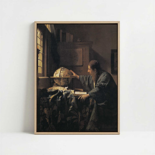 Framed Canvas - Framed canvas in oak color frame