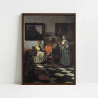 Framed Canvas - Framed canvas in dark wood color frame