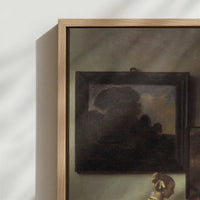 Framed Canvas - Close-up detail and texture of the framed canvas