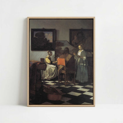Framed Canvas - Framed canvas in oak color frame