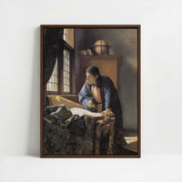 Framed Canvas - Framed canvas in dark wood color frame