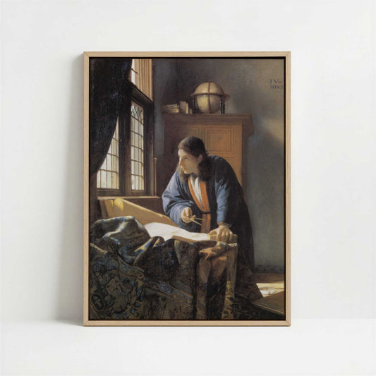 Framed Canvas - Framed canvas in oak color frame