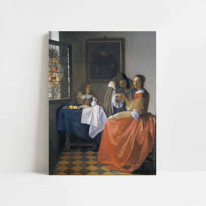 The Girl with the Wine-glass (1659-60) by Johannes Vermeer – Art Print - Unframed art print